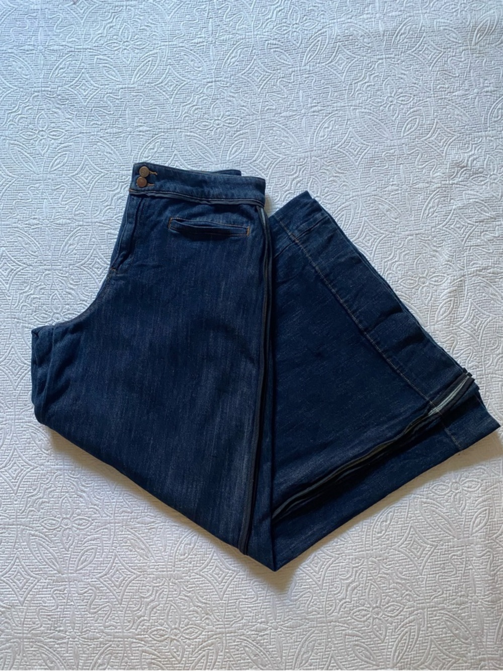 Pilcro Dark Indigo Straight Leg Jeans